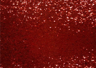 چین زرق و برق دار مواد معدنی مواد زرق و برق دار Red Chunky Width 138cm 50m Rolls تامین کننده