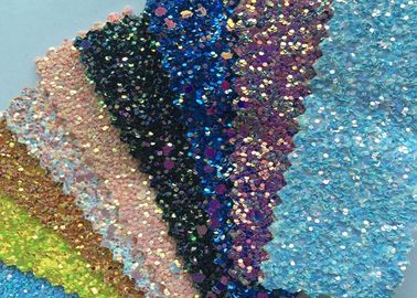 چین پارچه کت و شلوار مد ماته Glitter Fabric 3D Glitter Fabric For Hairbows 54/55 &quot;Width تامین کننده