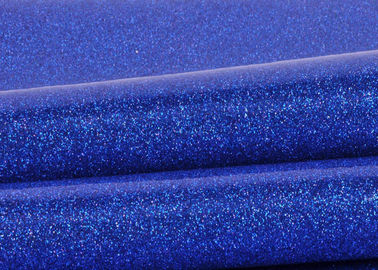 چین پارچه ابریشمی آبی Pvc با پارچه پایین، خاص پارچه نساجی Glitter Sparkle Fabric تامین کننده