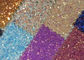 سبک جذاب 3D Glitter Fabric Multi Color Pu گلدوزی چرم رنگین کمانی چاک دار پارچه زرق و برق دار تامین کننده